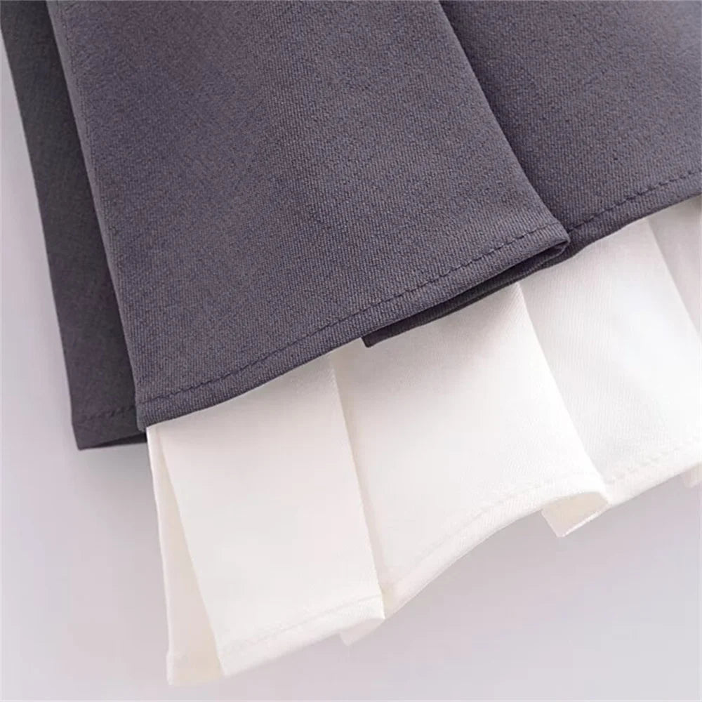 Falda retro de cintura alta estilo europeo y americano - MODA PAIXAO