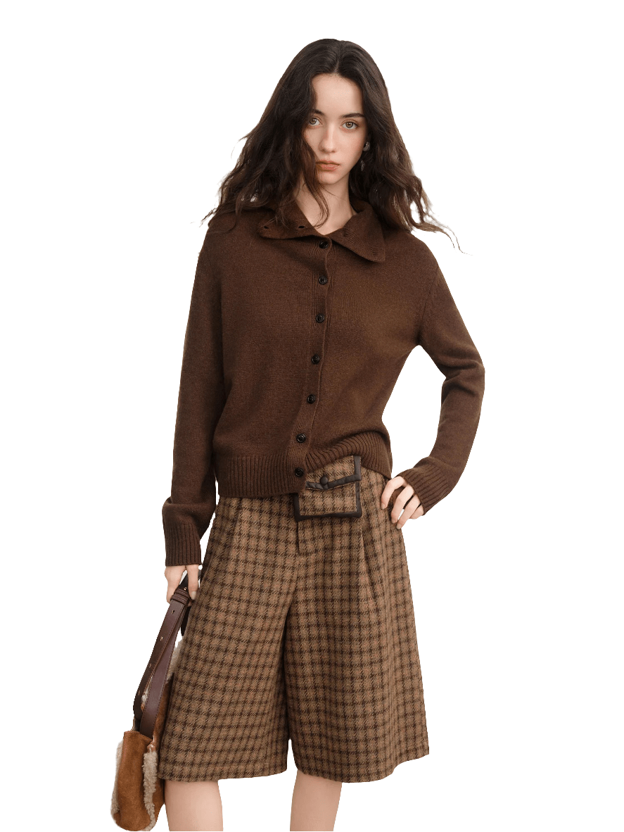 Pantalones a la moda: Quadros retro con bolsillo