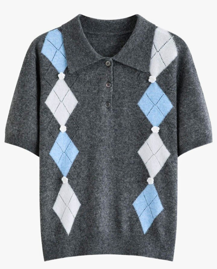 camisa de punto de lana virgen