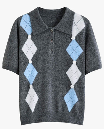 camisa de punto de lana virgen