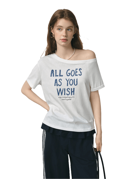 Camiseta blanca de verano con hombros descubiertos para mujer - MODA PAIXAO