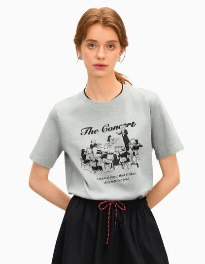 Camiseta de algodón puro con diseño elegante para mujer. - MODA PAIXAO