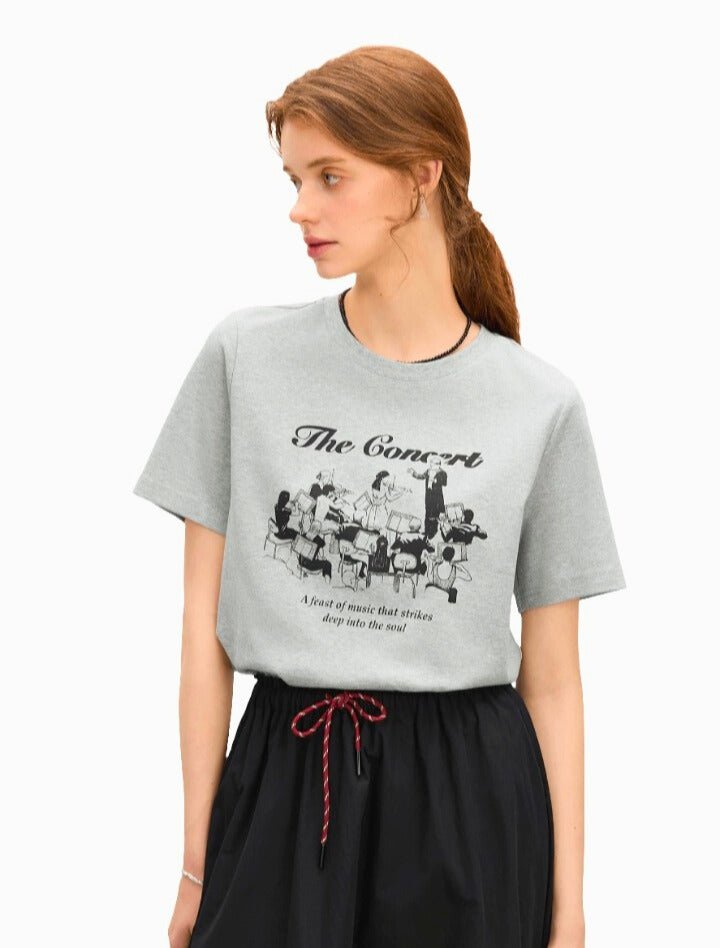 Camiseta de algodón puro con diseño elegante para mujer. - MODA PAIXAO