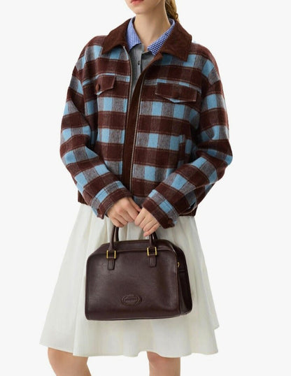 Chaqueta Lady Retro: Pana, Cuadros y Patchwork para Mujer