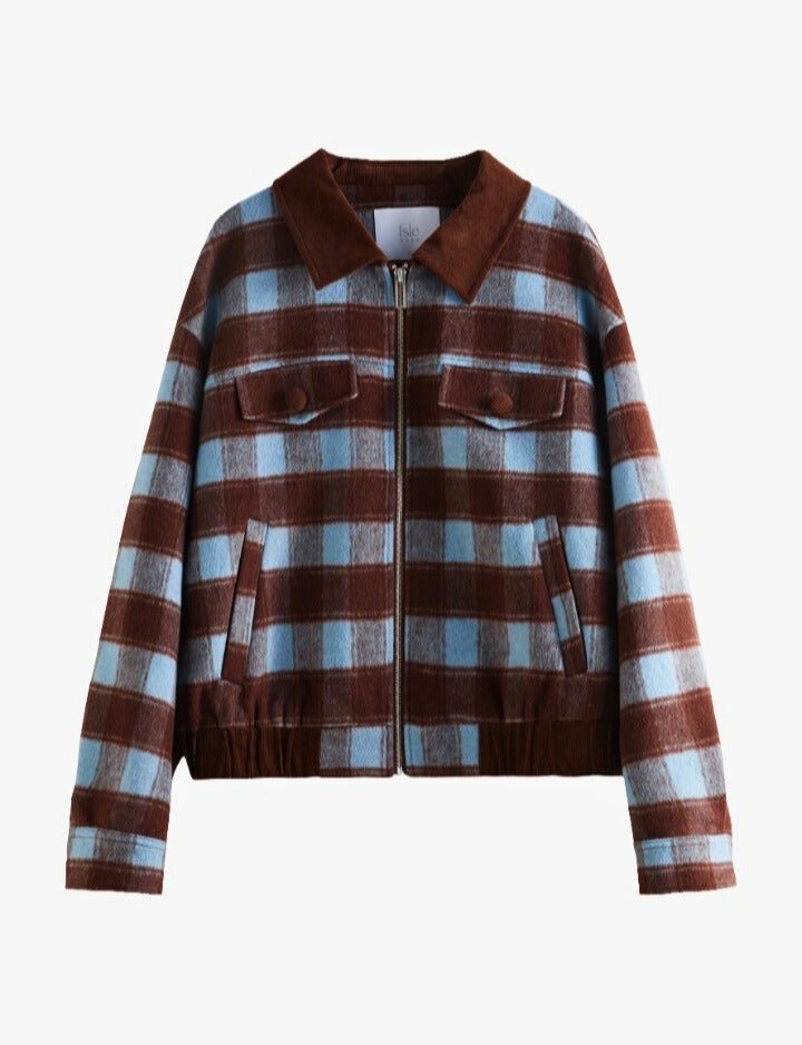 Chaqueta Lady Retro: Pana, Cuadros y Patchwork para Mujer