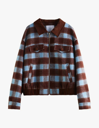 Chaqueta Lady Retro: Pana, Cuadros y Patchwork para Mujer