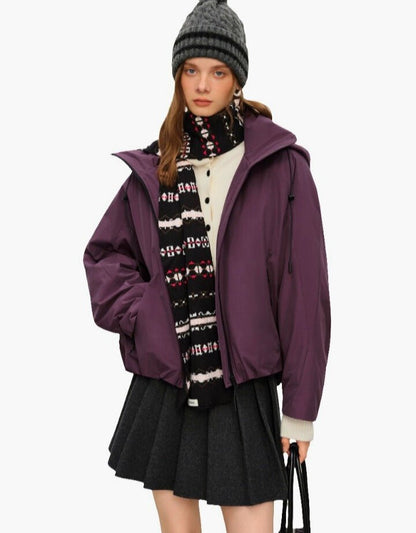 Chaqueta ligera invierno con capucha para mujer