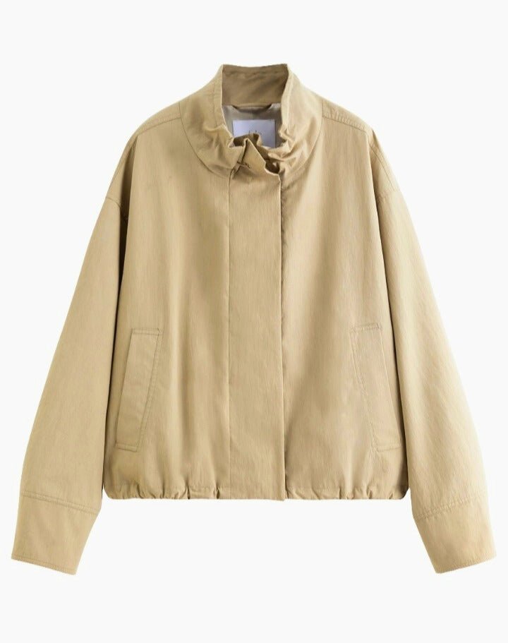 Chaqueta Vintage Casual con Mangas Acolchadas - MODA PAIXAO