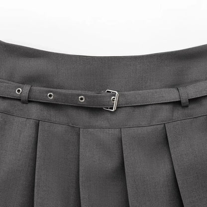 Falda plisada ZBZA con cinturón - Última moda primavera - MODA PAIXAO