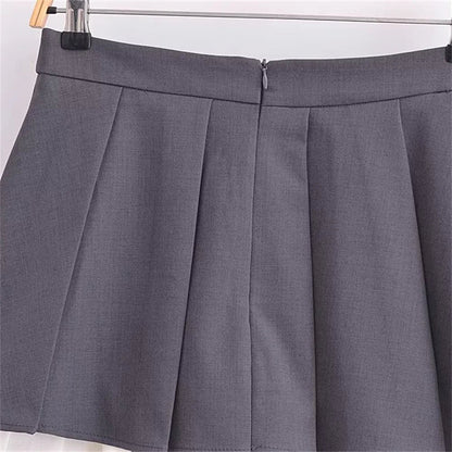 Falda retro de cintura alta estilo europeo y americano