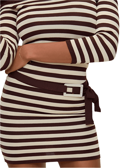 Mini Vestido Rayas Cordones: Comodidad y Estilo - MODA PAIXAO