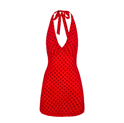 Vestido retro de lunares: estilo vintage en mini.