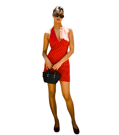 Vestido retro de lunares: estilo vintage en mini.