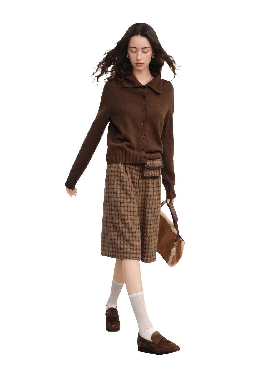 Pantalones a la moda: Quadros retro con bolsillo