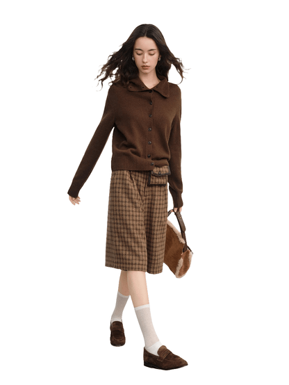 Pantalones a la moda: Quadros retro con bolsillo