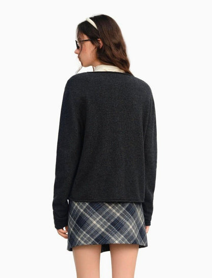 Suéter de lana con encaje elegancia y comodidad para mujeres - MODA PAIXAO