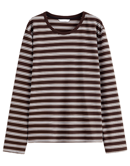 Top de manga larga a rayas retro - MODA PAIXAO