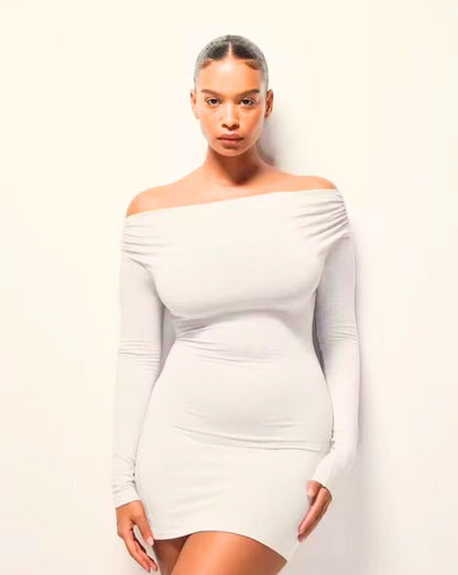 Vestido de cotton con manga larga